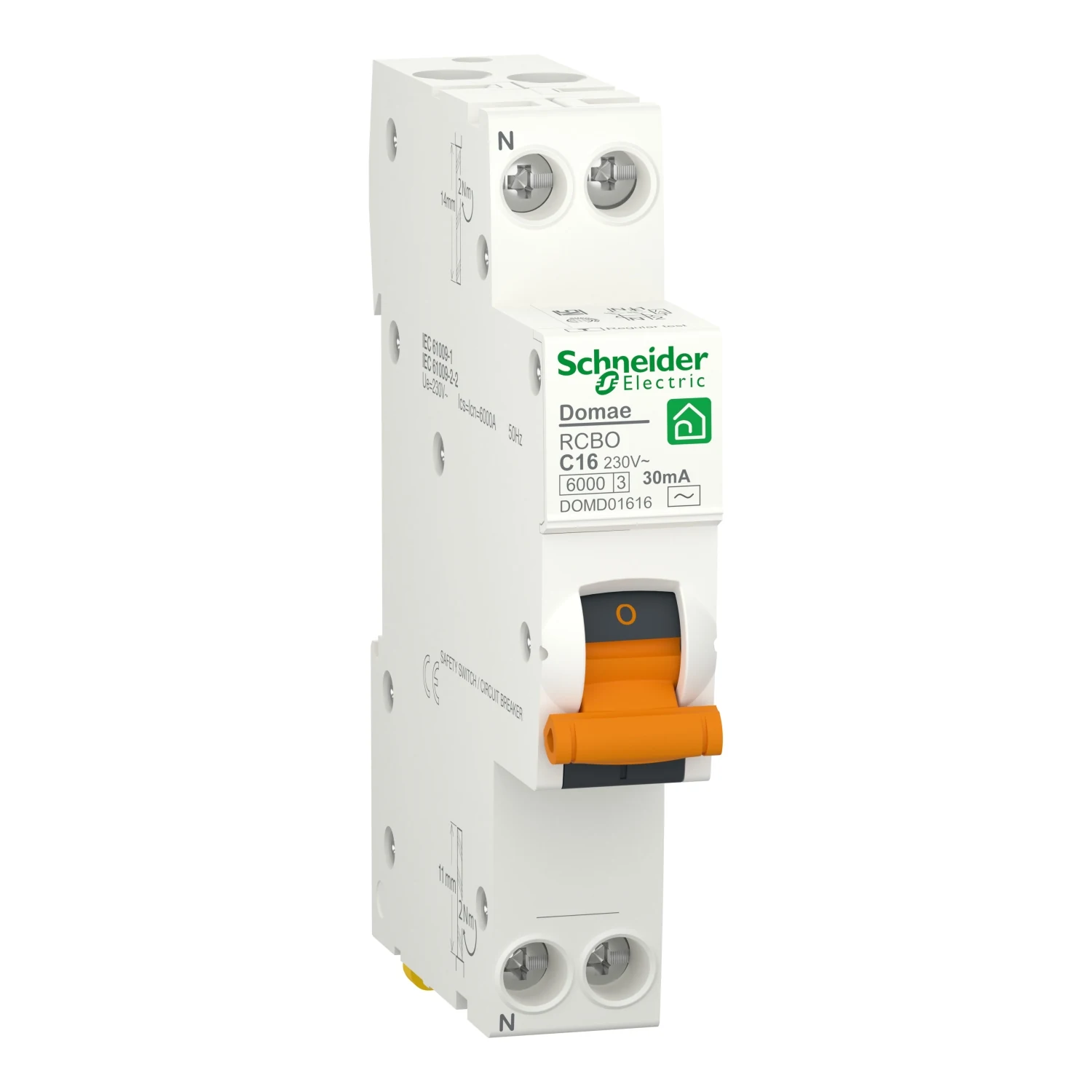 Slim Domae RCBO Schneider